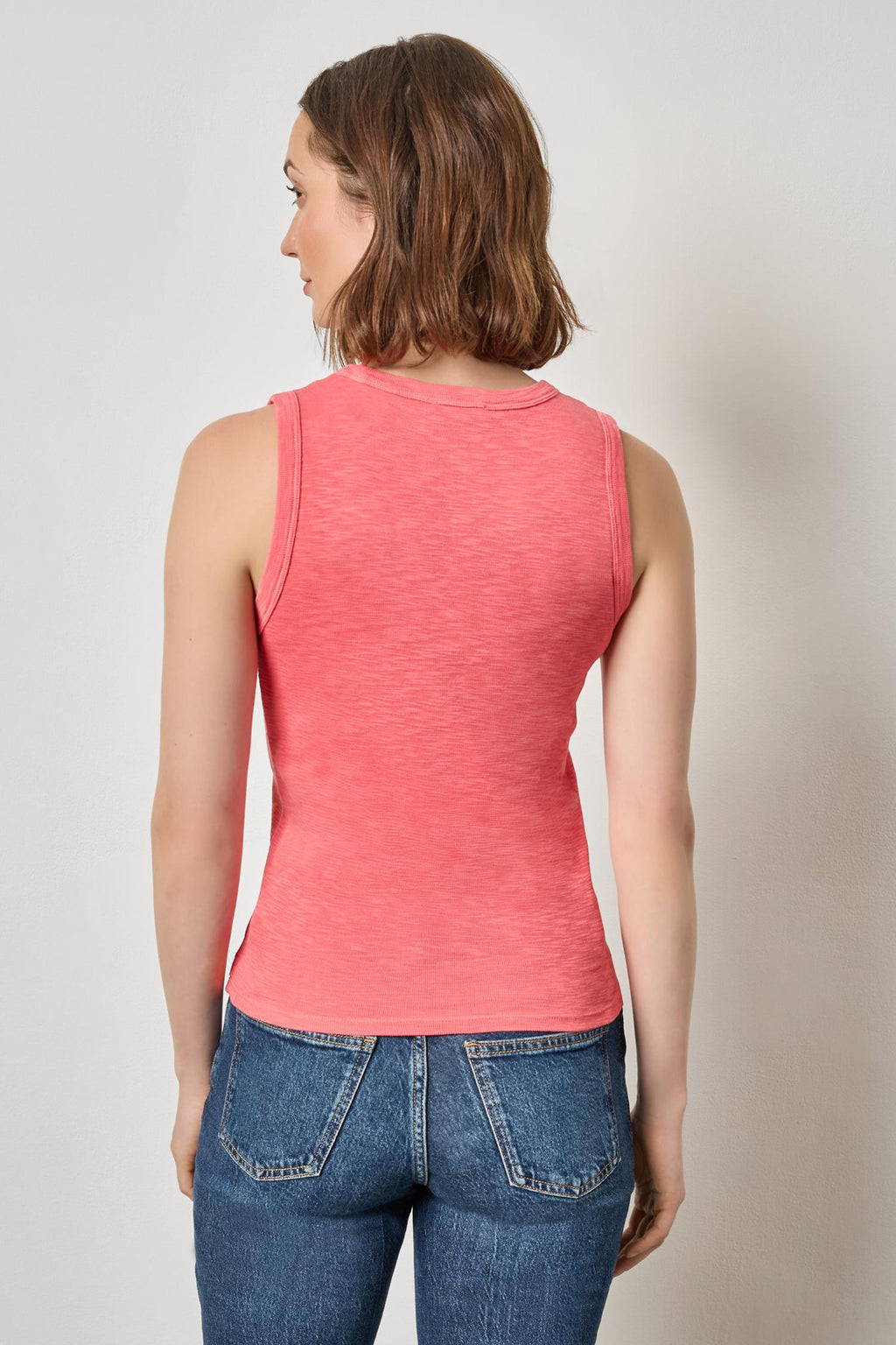 Soft-Knit Coral Summer Shell