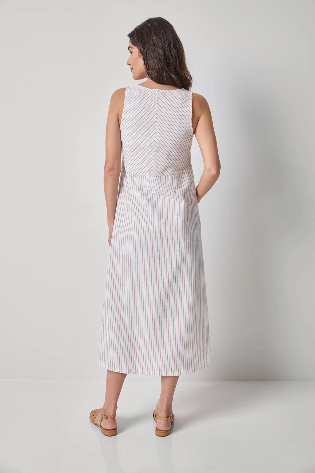 Everday Pinstripe Midi Dress